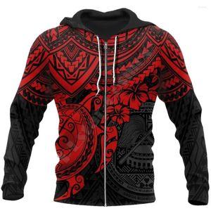 Sweat à capuche imprimé en 3D pour hommes et femmes, Streetwear amusant, tortue tatouée Tribal polynésien, pull à manches longues Harajuku