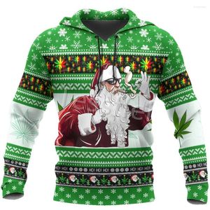 Sweat à capuche masculine 3d Christmas Santa Claus Vêtements tendance Sweat Sweat Fun Sweat Winter Pullover Pullover Sportswear Style7