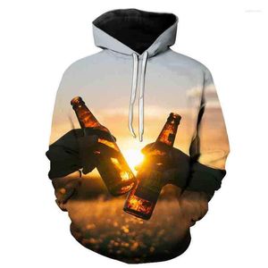 Sudaderas con capucha para hombre, sudadera con estampado 3D de cerveza, moda para mujeres y hombres, ropa de calle para niños y adolescentes, sudadera con capucha de hip-hop