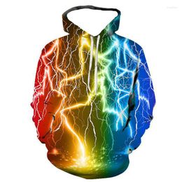 Hoodies voor heren 3D Landschap Grafische print Hiphop Voor mannen Jongen Sport Sweatshirts met capuchon Bovenkleding Herfst Lente Oversized Tops Kleding