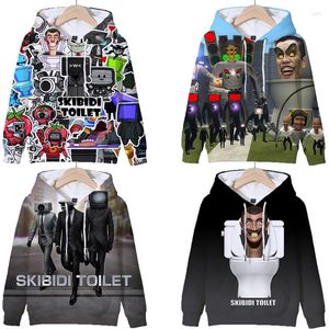 Sudaderas con capucha para hombre, sudaderas de baño Skibidi 3D para niños y niñas, jersey informal de dibujos animados, Tops, ropa de calle Harajuku, abrigo para niños