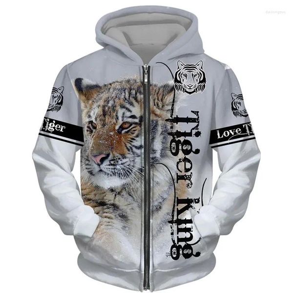 Sudadera para hombres con capucha 3D tigre estampado sudadera con capucha casual diariamente pareja deportiva sudadera con capucha street hip hop harajuku