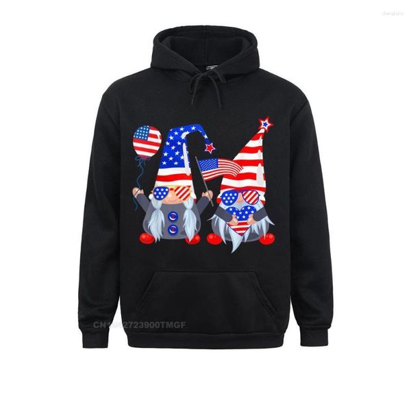 Sweats à capuche pour hommes 4th Of July Gnomes Shirt Funny American USA Patriotic Hoodie Funky Customized Long Sleeve For Men Clothes Labor Day
