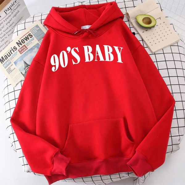 Sweats à capuche pour hommes 90'S bébé lettre impression homme à capuche vêtements de mode décontractée confortable simplicité Streetwear surdimensionné col rond hommes