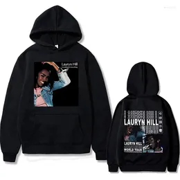 Hoodies masculins 90s classiques vintage lauryn hill tout est le monde du monde à sweat à sweat graphique masculin Hip Hop Black