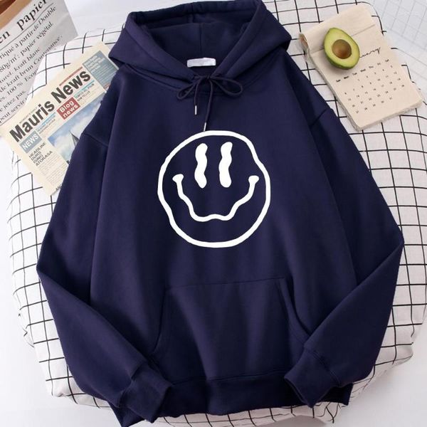 Sweats à capuche pour hommes A Twisted Happy Face Imprimé Sweat à capuche pour homme Harajuku Confortable Mode Qualité Streetwear Street All-Match Vêtements Homme