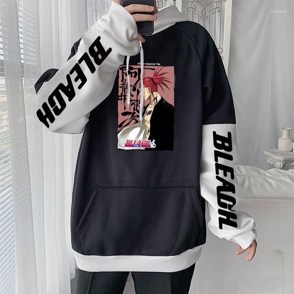 Sweats à capuche pour hommes Abarai Renji Bleach Anime hommes femmes surdimensionné Cool Manga imprimé hiver automne ample chaud hauts à capuche sweats