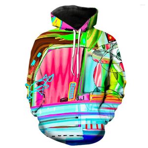 Sweats à capuche pour hommes Art abstrait Graffiti surdimensionné impression 3D Streetwear Cool 2023 printemps à manches longues avec capuche vestes hauts