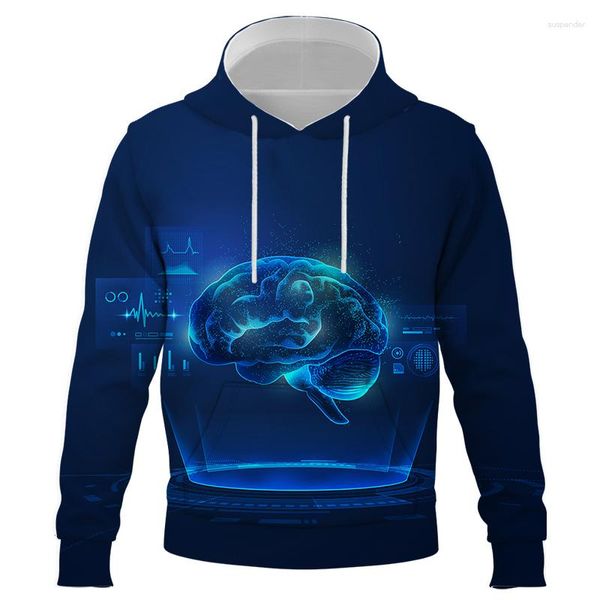 Sudaderas con capucha para hombre AI imagen inteligente 3D impreso hombres mujeres niños ropa de calle pulóver sudaderas de manga larga niña niños chaqueta de moda