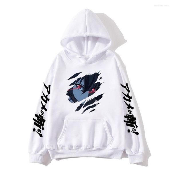 Sweats à capuche pour hommes Akame Ga Kill KLK Anime Sweat-shirt graphique pour hommes Hiver Vêtements à manches longues Coupe régulière Hip Hop Streetwear Sweat à capuche Homme