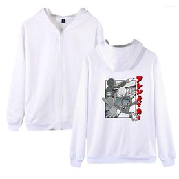 Sweats à capuche pour hommes Alan Becker Merch 2D Zipper Sweatshirt Warm Long Sleeve Hooded Outwear Clothes