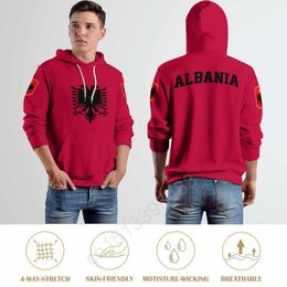 Heren Hoodies Albanië Land Vlag 3D Hoodie Polyester Cool Mannen Vrouwen Harajuku Sweatshirt Unisex Casual Trui Aangepaste Naam