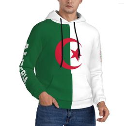 Sudaderas con capucha para hombre, Sudadera con capucha con estampado de bandera del país en 3D de Argelia, sudadera personalizada con nombre y número para hombre, ropa informal estilo Hip Hop, chándal