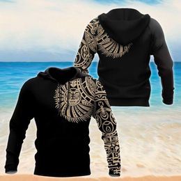 Heren Hoodies Amazing Polynesian - Maori Tattoo 3D Print Unisex Deluxe Hoodie Men Sweatshirt Streetwear Zip pullover Casual Jacket
