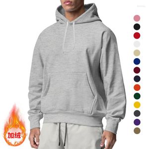 Sweat à capuche américain pour hommes, pull fin, tendance, printemps et automne, peluche lourde, épais, gris, haut de Couple