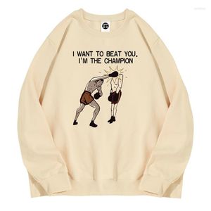 Heren Hoodies American Retro Boxing Heavy Pullover Hoodless Sweats Sweatshirt Grappig Patroon Print Losvallend Sport Lente Herfst Heren