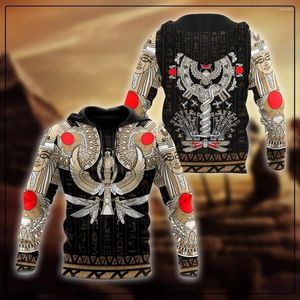 Heren Hoodies Ancient Egypt Ver2 Schilderpatroon 3D Tattoo unisex retro hoodie mannen sweatshirt streetwear zip pullover casual jas