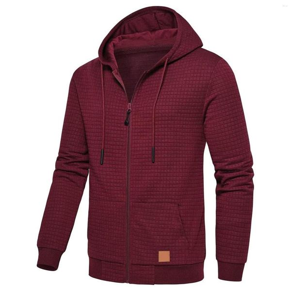 Sweats à capuche pour hommes et femmes Jacquard Plaid léger sweat à capuche zippé avec isolation épaissie veste de haute qualité