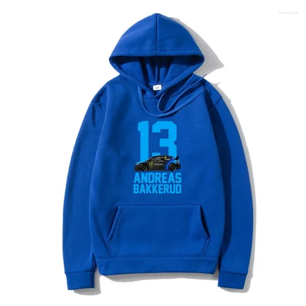 Sweats à capuche pour hommes Andreas Bakkerud 13 Vêtements d'extérieur Racing S1 Blanc Shor Hommes-Femmes-Jeunes Sweat à capuche en polaire rétro