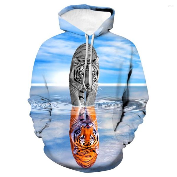 Sweat à capuche pour hommes, imprimé Animal en 3D, sweat-shirt de marque pour hommes/femmes, survêtement de personnalité de tigre, veste décontractée, vêtements pour hommes