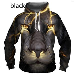Heren Hoodies Dier grappige sweatshirt 3d tijger Lion Fashion Gedrukte hoodie Casual pullovers