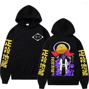 Sweats à capuche pour hommes Anime BLEACH Kurotsuchi Mayuri Ashisogijizou Gotei 12 sweat à capuche graphique unisexe surdimensionné Streetwear hommes femmes Manga sweat