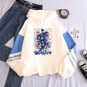 Sudaderas con capucha para hombre Anime BLUE LOCK Isagi Yoichi Hombres Mujeres Casual Ropa suelta Sudadera Harajuku Unisex Patchwork Streetwear Jersey