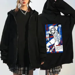 Hoodies masculinos Anime Blue Lock Itoshi Sae Imprimir Homens Mulheres Zip Oversized Roupas Manga Estilo Moletom Harajuku Unissex Zipper Jacket