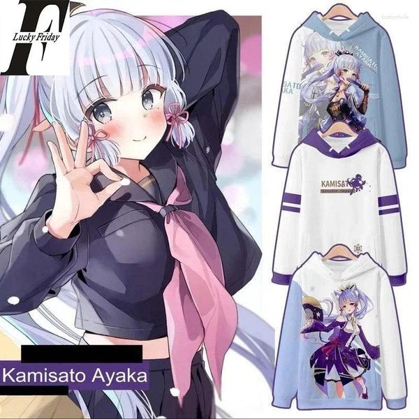 Game de dessin animé pour anime pour hommes Genshin Impact Kamisato Ayaka Kawaii 3D MENSHEMENTS SHIRTS SPART