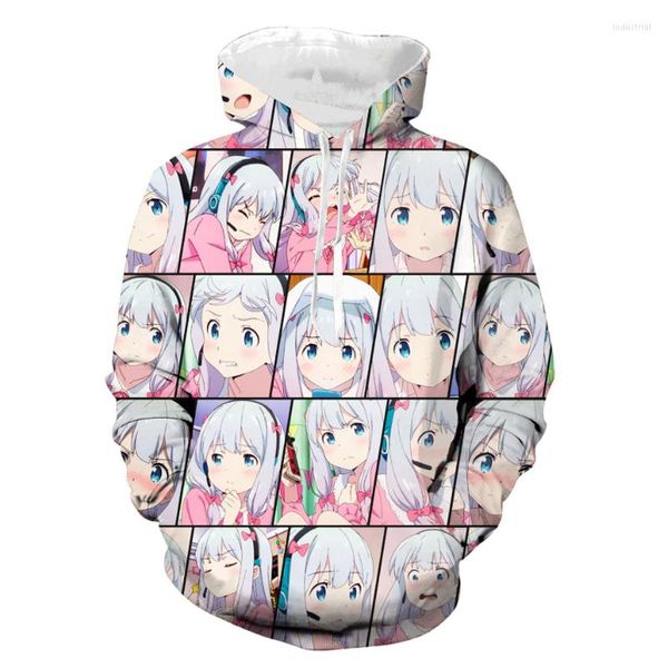 Sudaderas con capucha para hombre, Sudadera con capucha de Anime Eromanga Sensei, Cosplay Izumi Sagiri, sudaderas con estampado 3D, abrigo, Jersey, Tops, ropa de calle para primavera y otoño