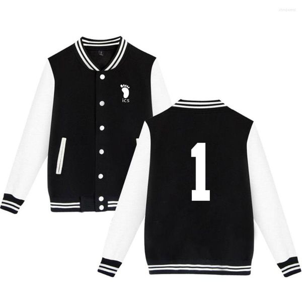 Sweats à capuche pour hommes Anime Haikyuu Veste de baseball Hommes / femmes Streetwear Vêtements pour hommes Support d'impression Régulier Kpop 2022 Manches longues Coton décontracté