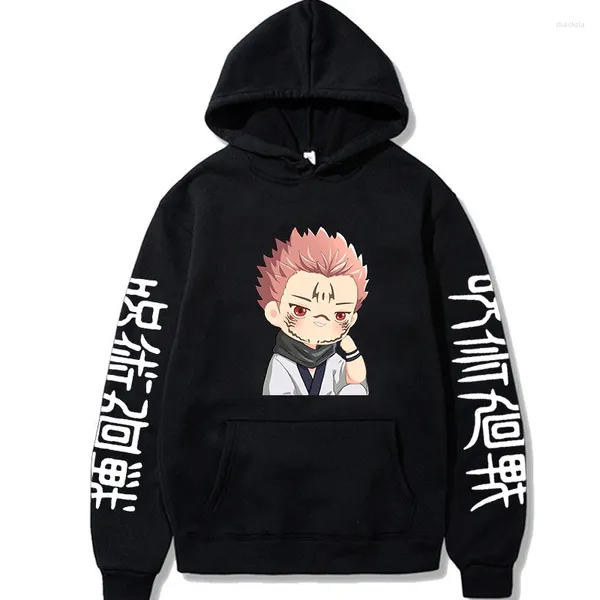 Sweats à capuche pour hommes Sweat à capuche Anime Jujutsu Kaisen Kawaii Ryomen Sukuna Sweat-shirt imprimé graphique Harajuku Pull Y2K Vêtements unisexe décontracté