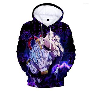 Sudaderas con capucha para hombre Sudadera con capucha de anime Hombres Mujeres Tomura Boku No Hero Academia Ropa deportiva 3D Estilo callejero Sudadera de dibujos animados para niños unisex