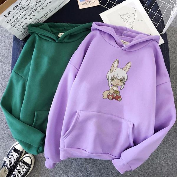 Sudaderas con capucha para hombre, sudadera de Anime de talla grande, bonito estampado de Abyss Nanaki para hombre, Tops rosas Kawaii, sudadera informal para mujer con capucha