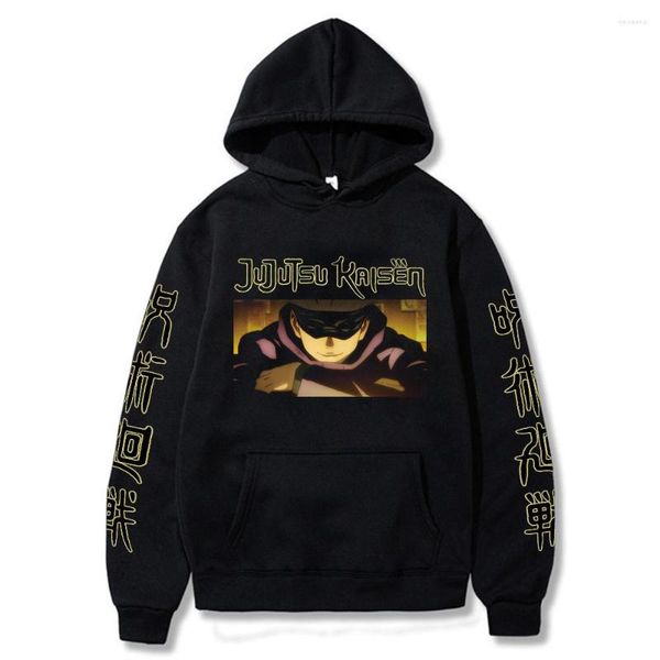 Sweats à capuche pour hommes Anime Jujutsu Kaisen Sweat à capuche Gojo Satoru Sweatshirts Hauts confortables Sudadera Felpa Moletom