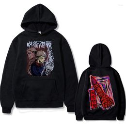 Sweats à capuche pour hommes Anime Jujutsu Kaisen Yuji Itadori Ryomen Sukuna à capuche hommes Manga polaire coton surdimensionné homme pull Streetwear