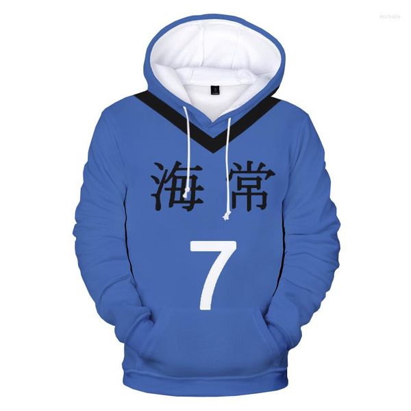 Sweats à capuche pour hommes Anime Kuroko#39;s Basketball Kuroko No Basket Basuke Rakuzan Uniforme scolaire Akashi Seijuro Unisexe 3D Sweats