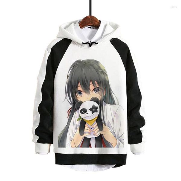 Sudaderas con capucha para hombre Anime My Teen Romantic Comedy SNAFU Climax! Cosplay Sudadera con capucha Mangas largas Tops estampados Moda Casual Otoño Jersey Abrigo con capucha