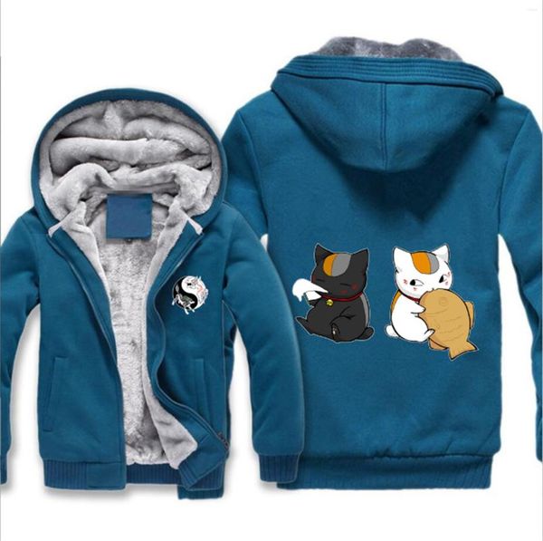 Sweats à capuche pour hommes Anime Natsume livre des amis Logo fermeture éclair à manches longues loisirs sweats épaississement manteau Cosplay veste