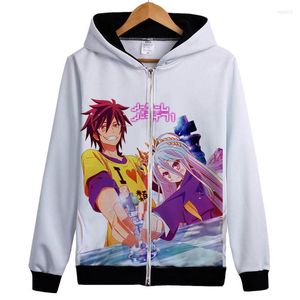 Sudaderas con capucha de los hombres Anime No Game Life Thin Fleece Hoodie Unisex I Love Human Cosplay Costume Hooded Sweatershirt A71812