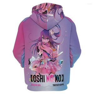 Sudaderas con capucha para hombre Anime Oshi No Ko Sudadera con capucha gráfica Tops para hombre Manga 3D Hoshino Ai Impreso en ropa de mujer Harajuku Moda Y2k Jersey