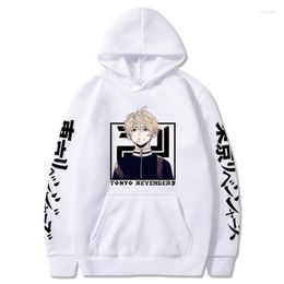 Sweats à capuche pour hommes Anime Tokyo Revengers Hip Hop Casual Loose Mikey Hommes Imprimé Graphic Sweats Unisexe Pullover Tops Taille XS-4XL