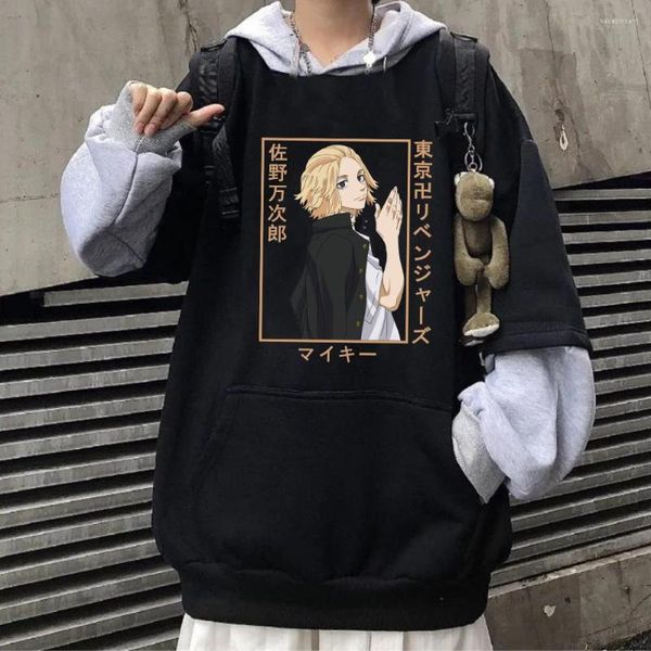 Sweats à capuche pour hommes Anime Tokyo Revengers Sweat à capuche imprimé Harajuku Sweat Hip Hop Streetwear Tops Sudaderas Con Capucha