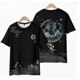 Sweat à capuche masculin Anime Touhou Project 3D T-shirt Sleeve Short Graphic T-shirts Cosplay Fantasy Cirno Hakurei Reimu Yorigami Shion