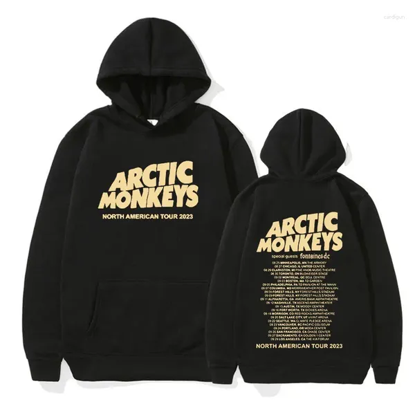 Sudaderas con capucha para hombre Arctic Monkey Tour Letter Jersey Mujer Moda informal Sudaderas de manga larga Hip Hop Ropa de calle de gran tamaño