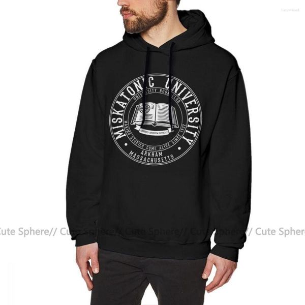 Sweats à capuche pour hommes Arkham Horror Hoodie Miskatonic University Book Club Long Pullover XXXL Male Winter Cotton