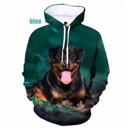 Hommes Hoodies Arrivée Mode Rottweiler Pitbull Chien 3D Imprimé À Capuche Hommes Femmes Casual Personnalisé Oversied Sweats