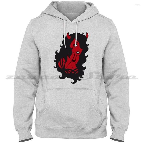 Sudaderas con capucha para hombre As Hell Hombres y mujeres Sudadera con capucha de algodón She Devil Red Diabless Sexy Girl Portrait Cute Feminine