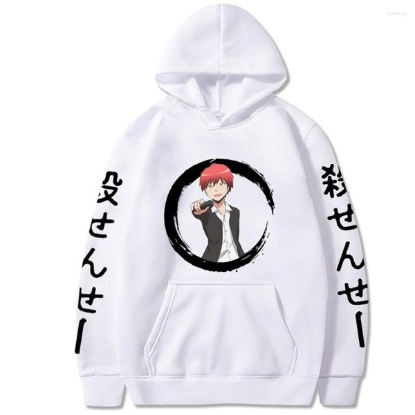 Hommes Hoodies Assassination Classe Anime Imprimer Pull Hommes À Manches Longues Casual Sweat Unisexe Harajuku Akabane Karma Tops