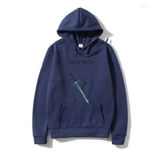 Sudaderas con capucha para hombre Asuna y Kirito Hoodys Anime Pareja Gif Día de San Valentín Prendas de abrigo SAO Gaming Sword Ar Online Ho